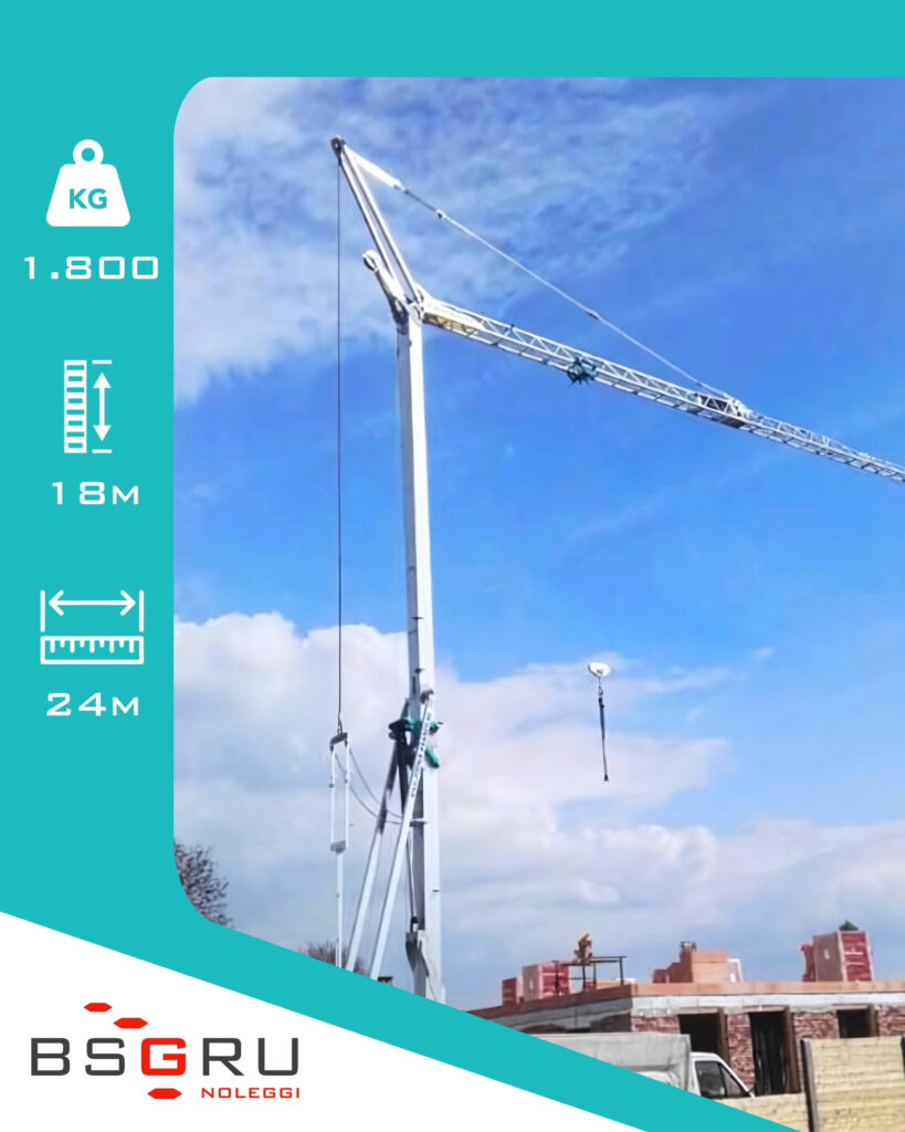 Cattaneo CM 71A — La gru compatta e potente per cantieri urbani e residenziali